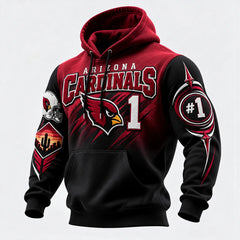 Rugby-print Hooded Sweatshirt
