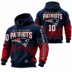 Rugby-print Hooded Sweatshirt