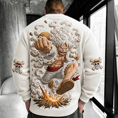 Unisex Anime-print Crewneck Sweatshirt