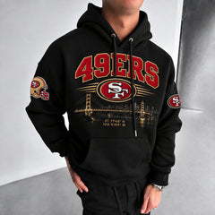Rugby-print Hoodie