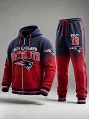 Unisex Casual Football Print Hoodies Set