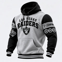Rugby-print Hooded Sweatshirt