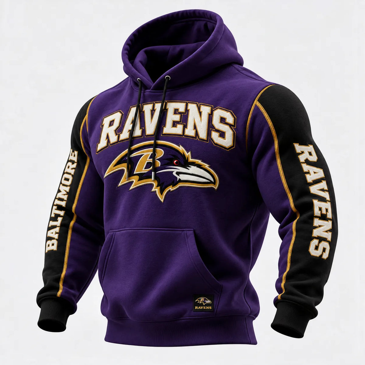 Rugby-print Hooded Sweatshirt