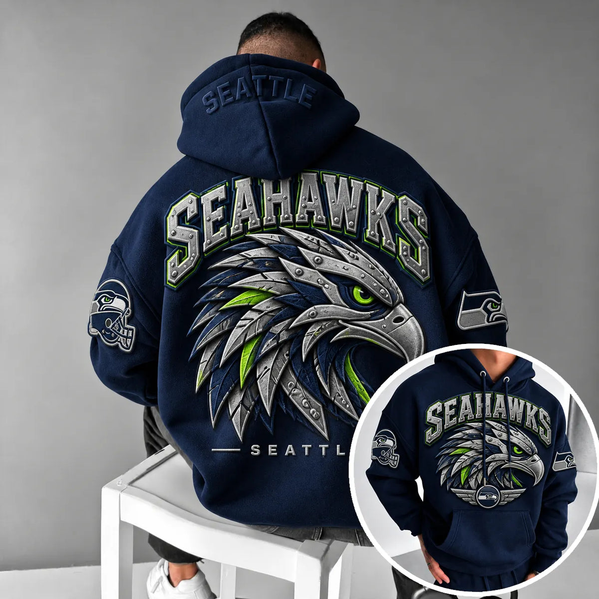 Rugby-print Hoodie