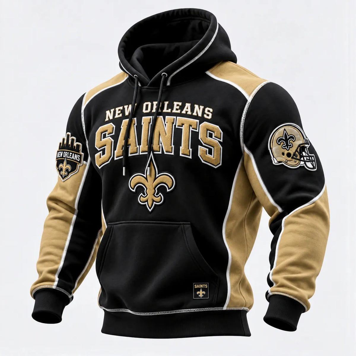 Rugby-print Hooded Sweatshirt