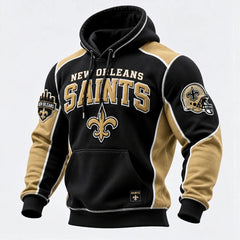 Rugby-print Hooded Sweatshirt