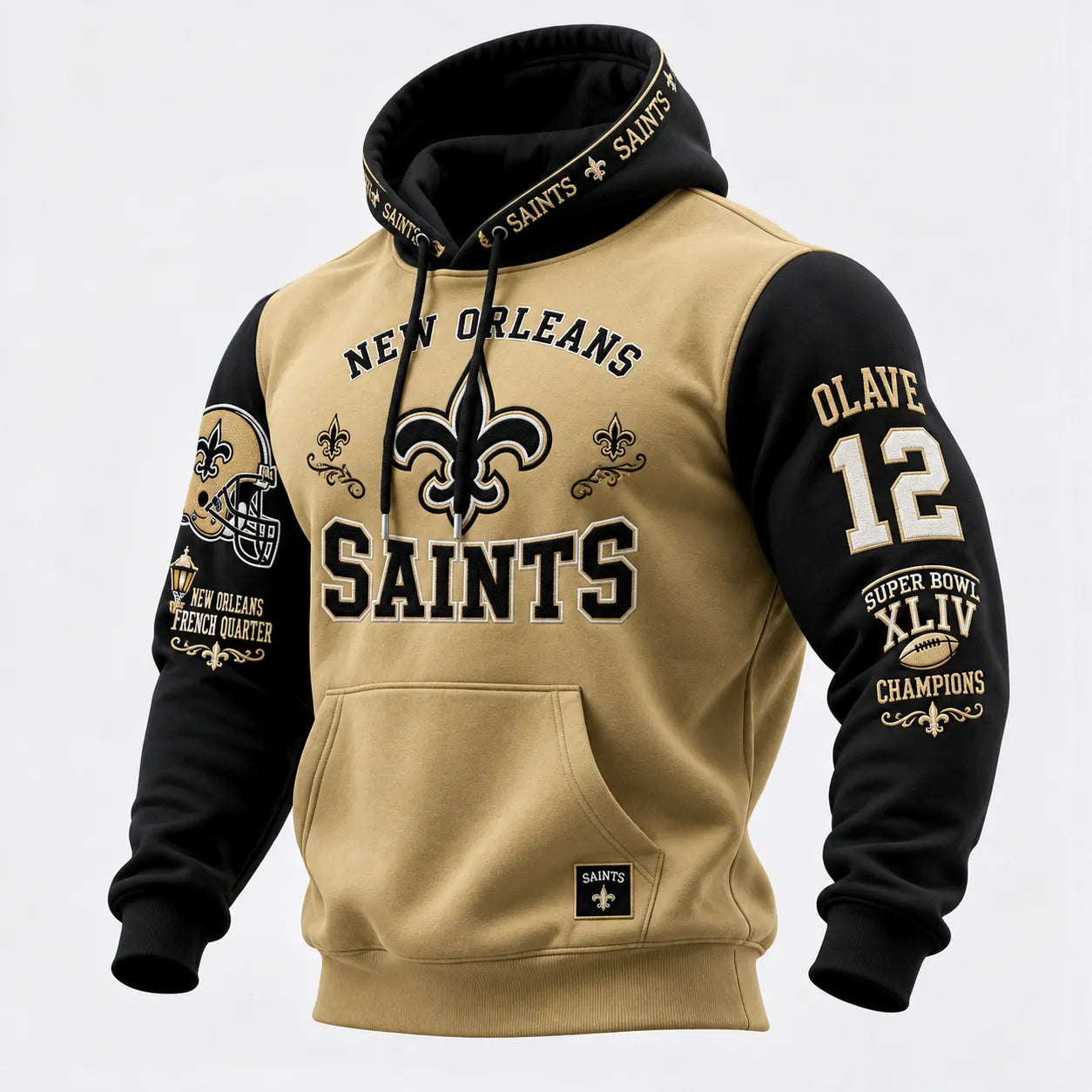 Rugby-print Hooded Sweatshirt