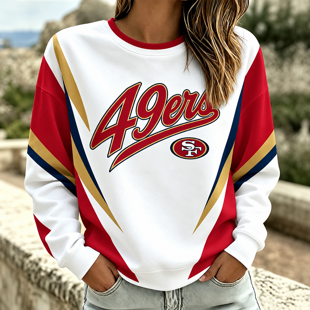 Women's Football Fan Graphic Crewneck Sweatshirt