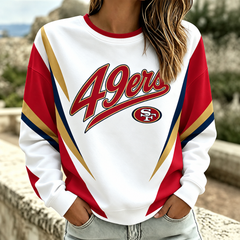 Women's Football Fan Graphic Crewneck Sweatshirt