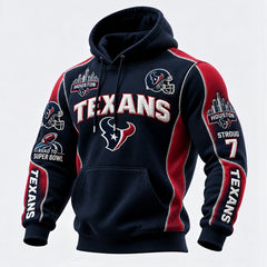 Rugby-print Hooded Sweatshirt