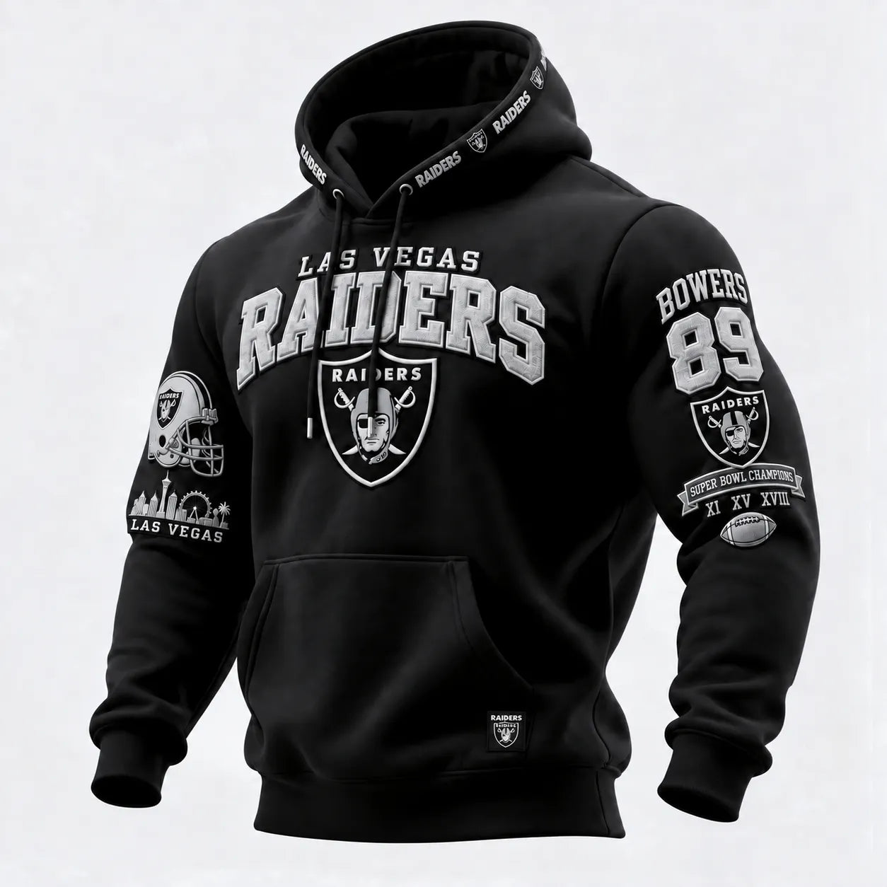Rugby-print Hooded Sweatshirt