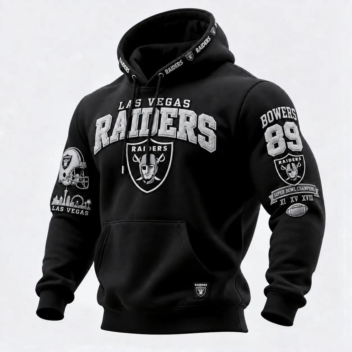 Rugby-print Hooded Sweatshirt