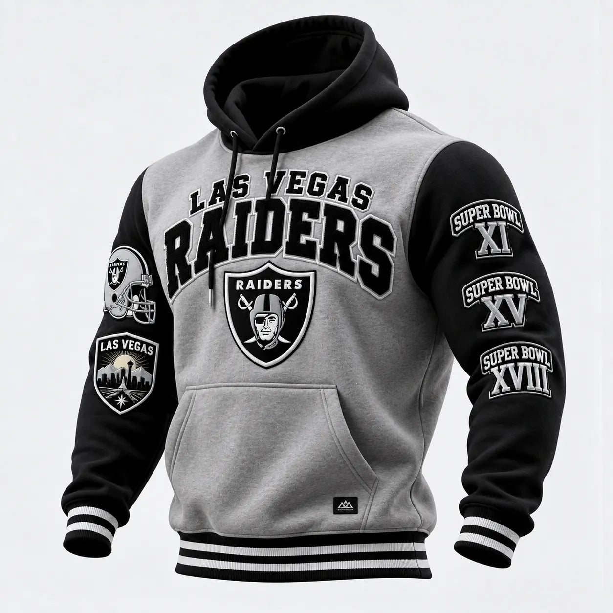 Rugby-print Hooded Sweatshirt