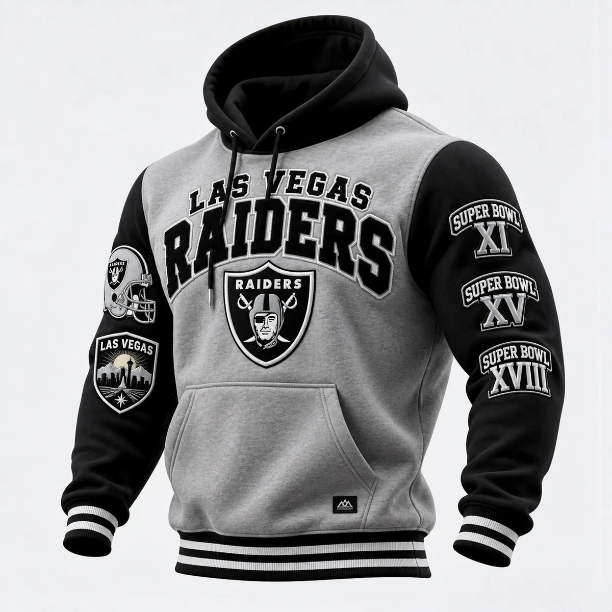 Rugby-print Hooded Sweatshirt