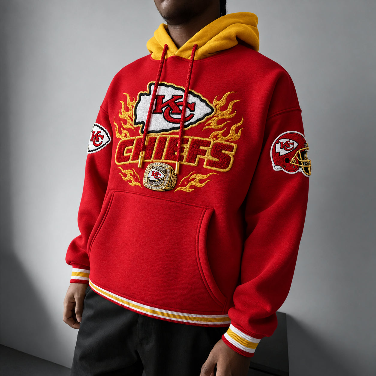 Rugby-print Hoodie