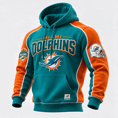 Rugby-print Hooded Sweatshirt