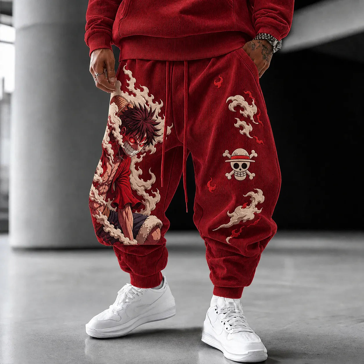 Unisex Anime-print Trousers