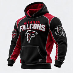 Rugby-print Hooded Sweatshirt