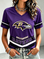 Women's Football Fan V-Neck T-Shirt
