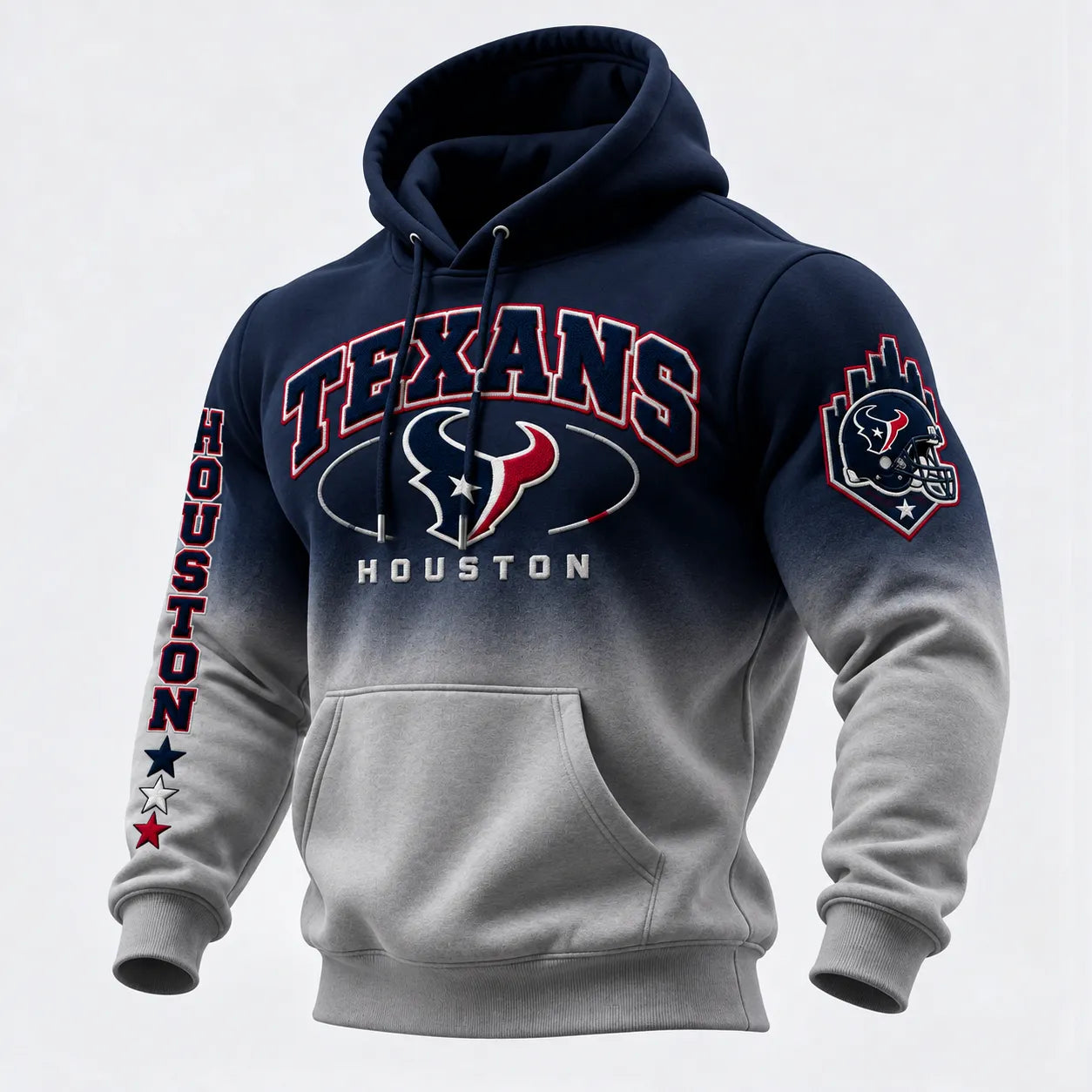 Rugby-print Hooded Sweatshirt