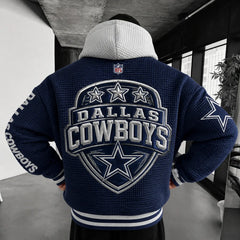 Unisex Casual-chic Rugby-print Hoodie