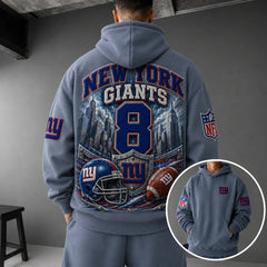 Unisex Casual-chic Rugby-print Hoodie