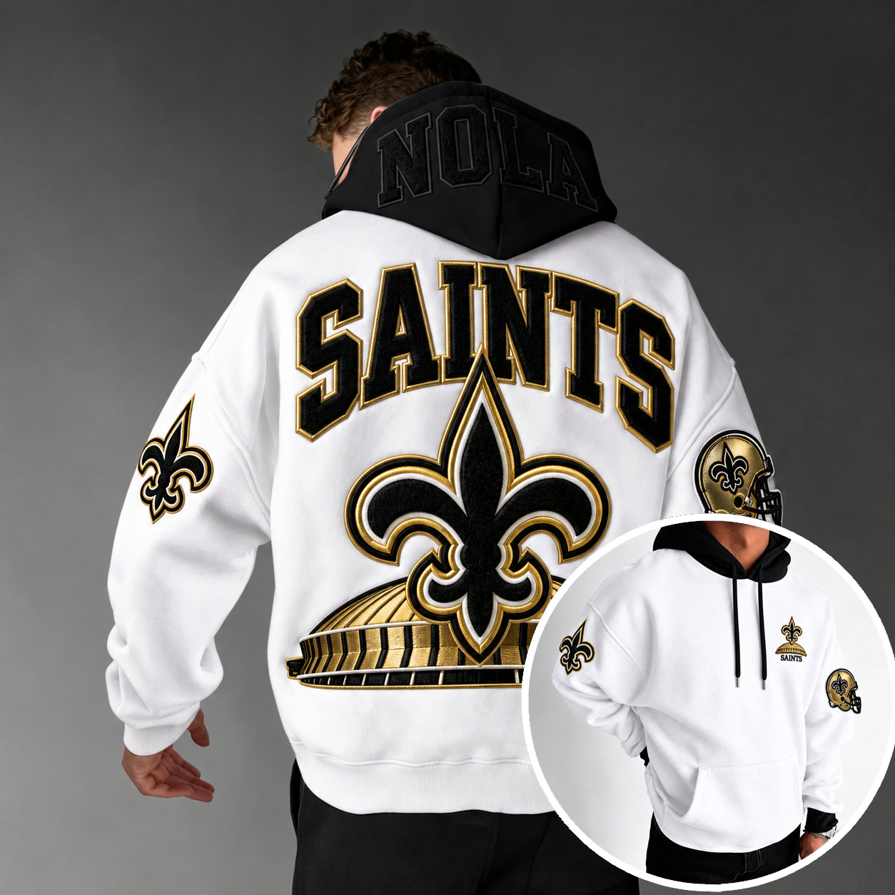 Rugby-print Hoodie