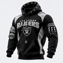 Rugby-print Hooded Sweatshirt
