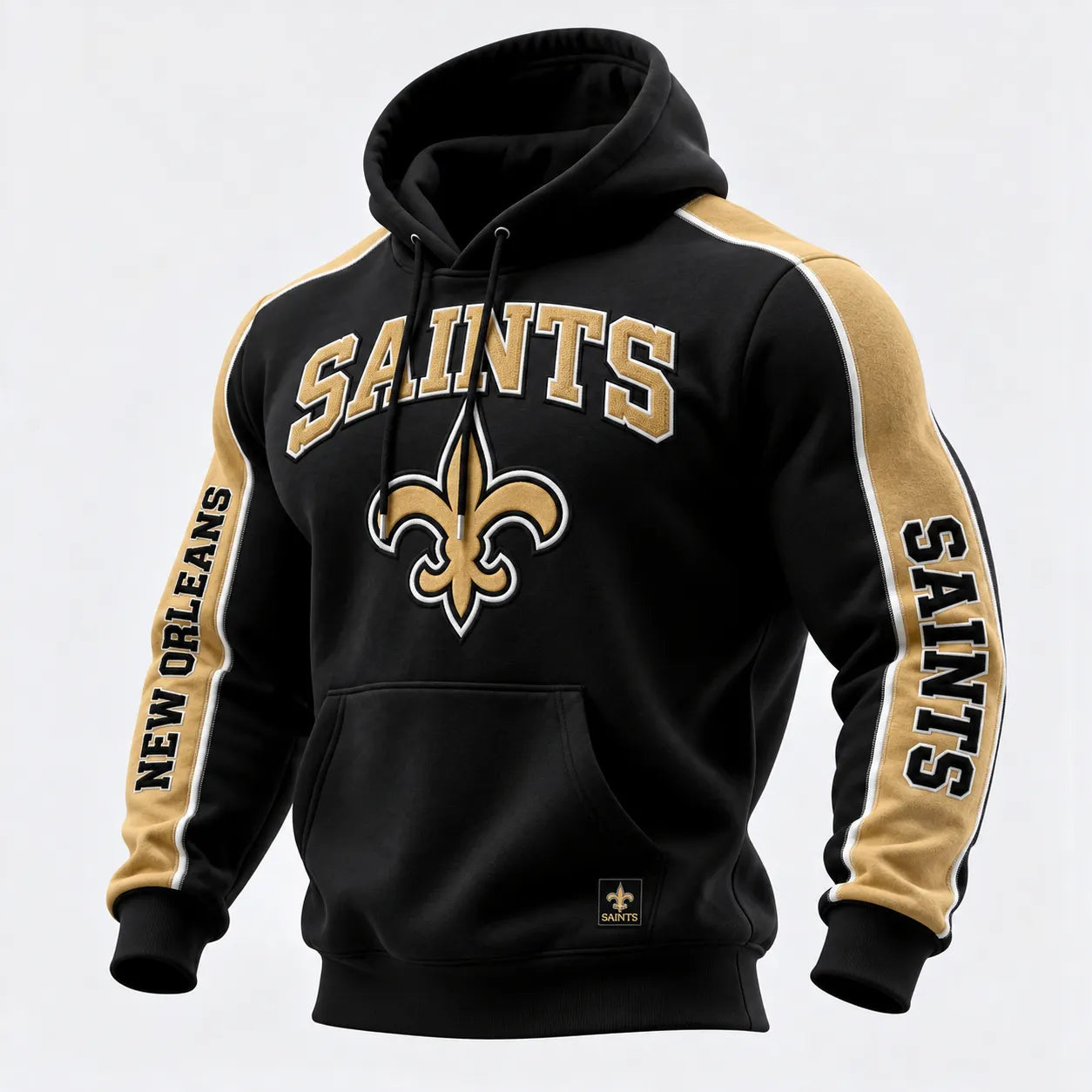Rugby-print Hooded Sweatshirt