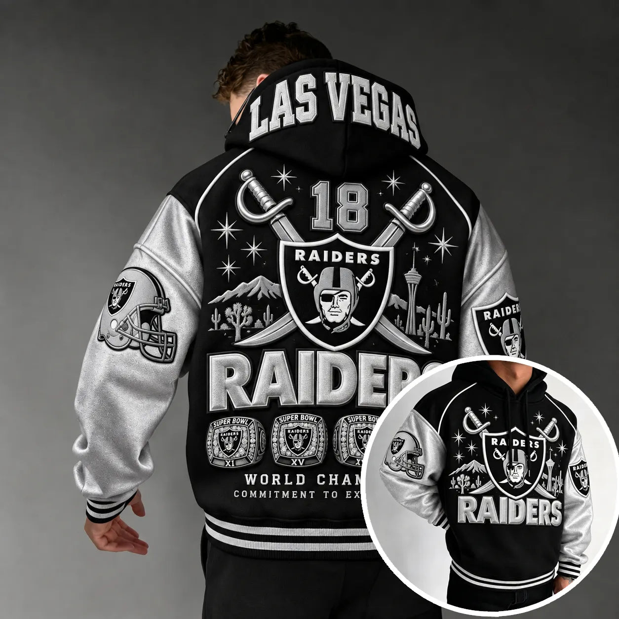 Rugby-print Hoodie