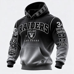 Rugby-print Hooded Sweatshirt