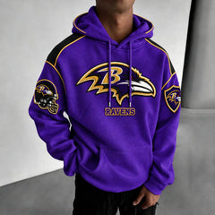 Rugby-print Hoodie