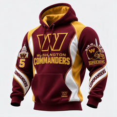 Rugby-print Hooded Sweatshirt