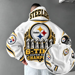 Rugby-print Hoodie