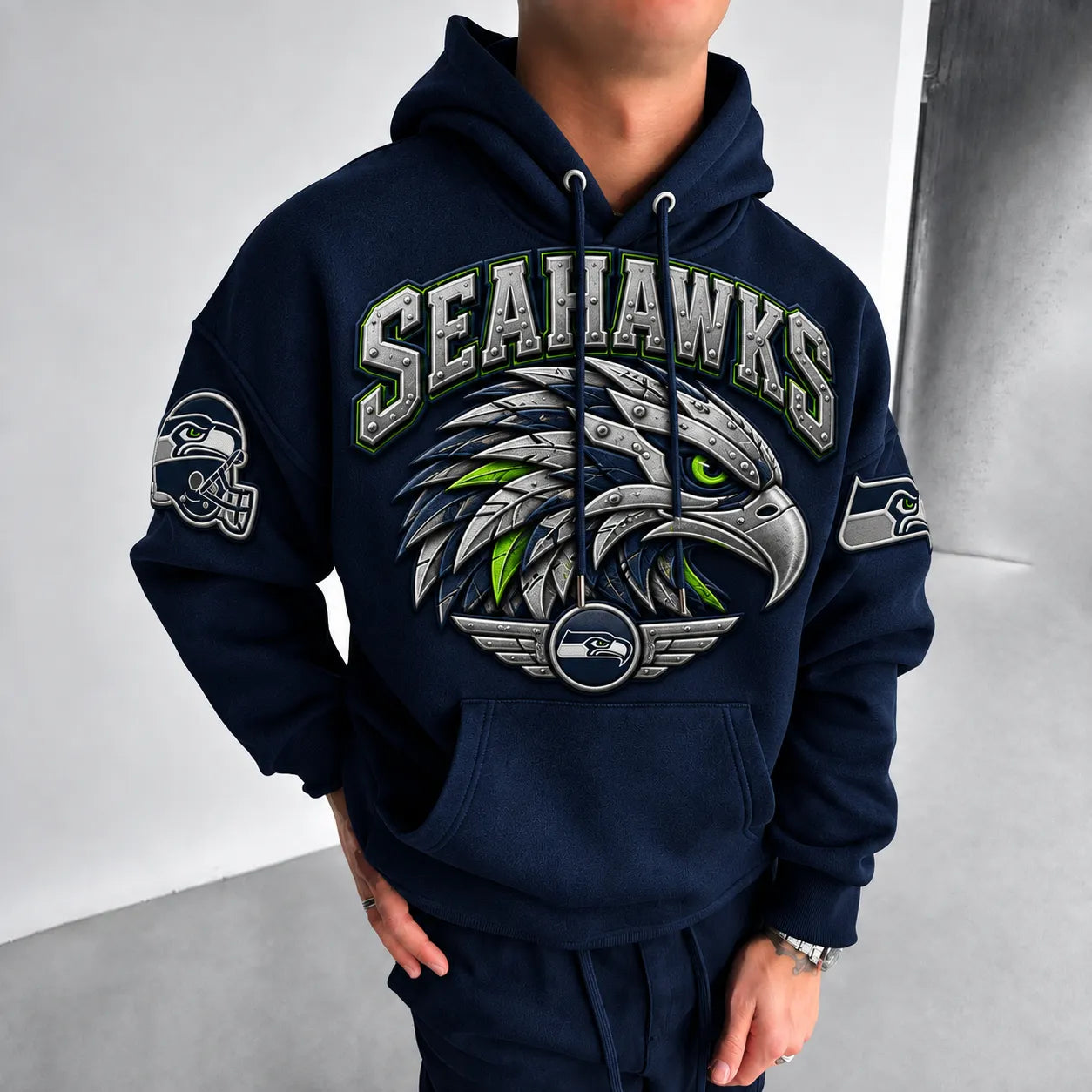 Rugby-print Hoodie