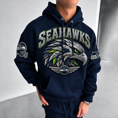 Rugby-print Hoodie