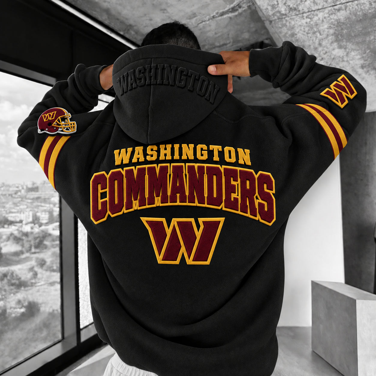 Rugby-print Hoodie