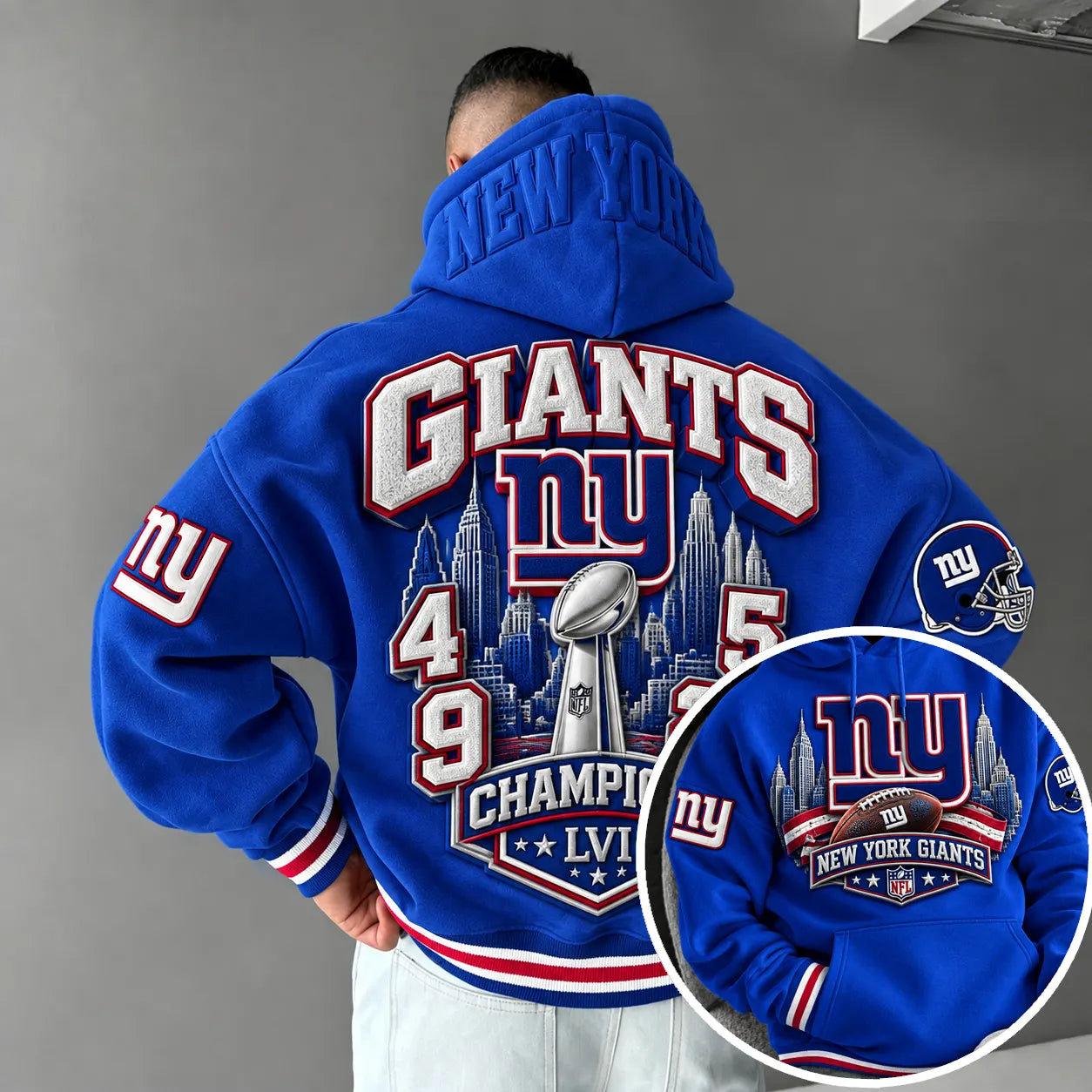 Rugby-print Hoodie