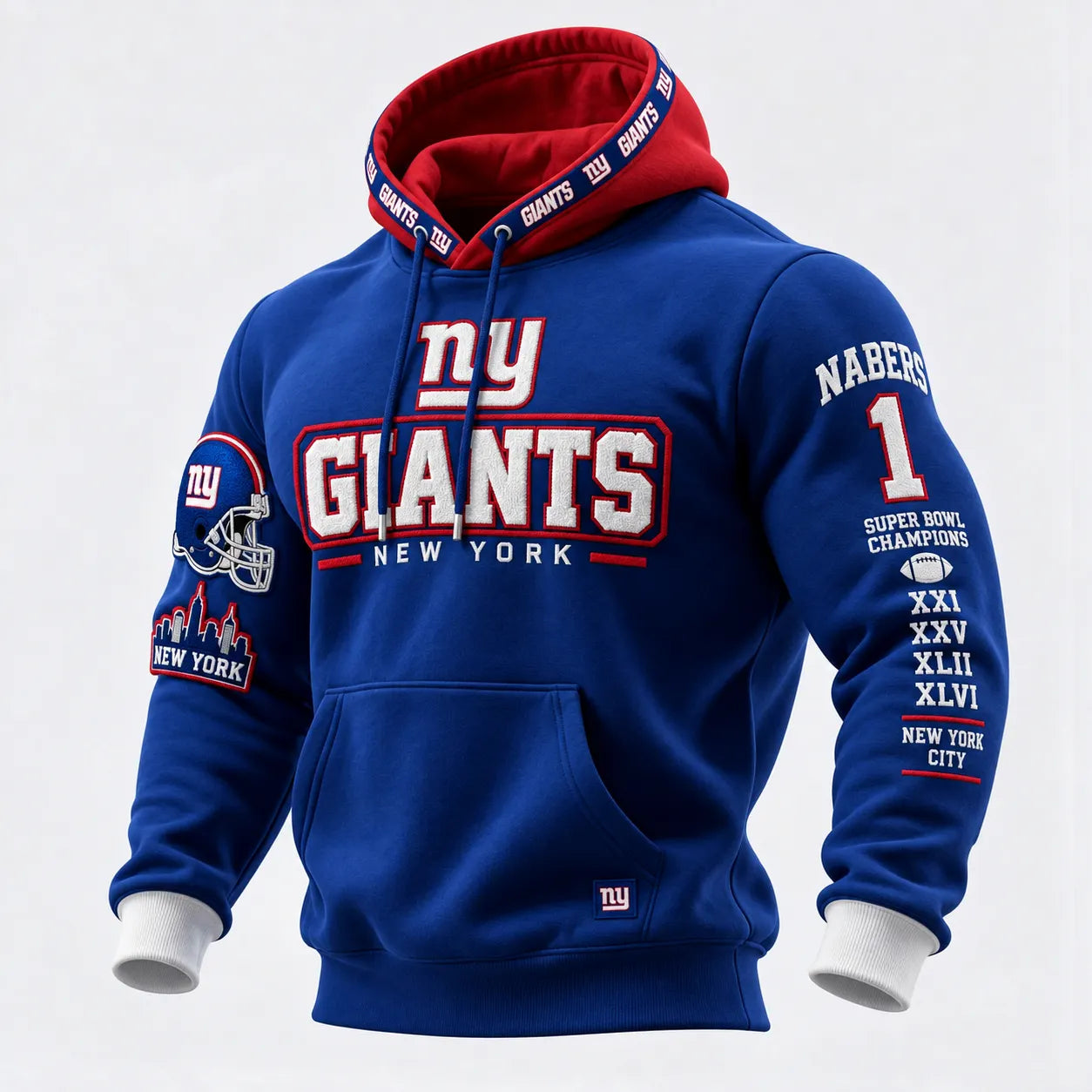 Rugby-print Hooded Sweatshirt
