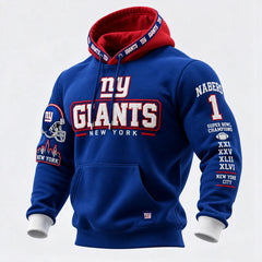 Rugby-print Hooded Sweatshirt