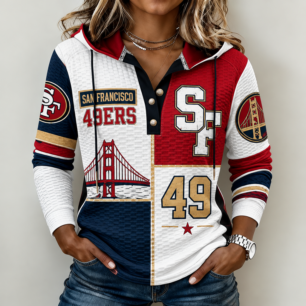 Women's Football Fan Graphic Crewneck Sweatshirt