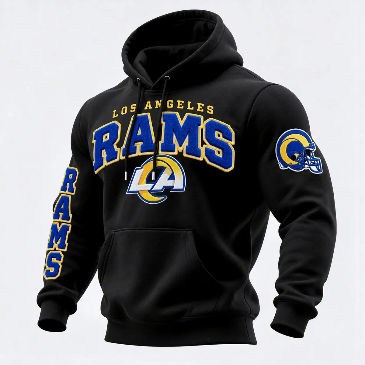 Rugby-print Hooded Sweatshirt