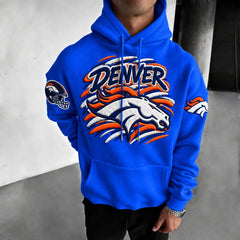 Rugby-print Hoodie