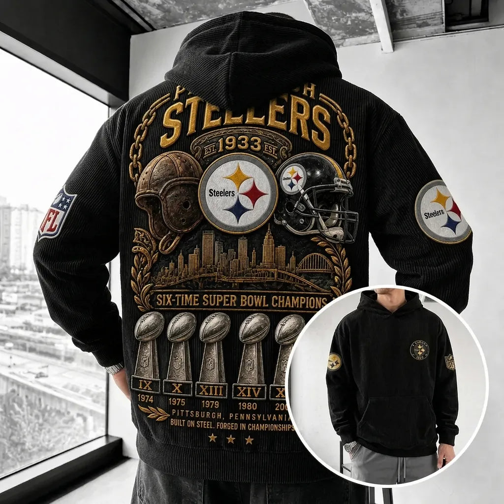 Unisex Casual-chic Rugby-print Hoodie