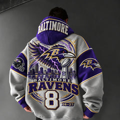 Rugby-print Hoodie