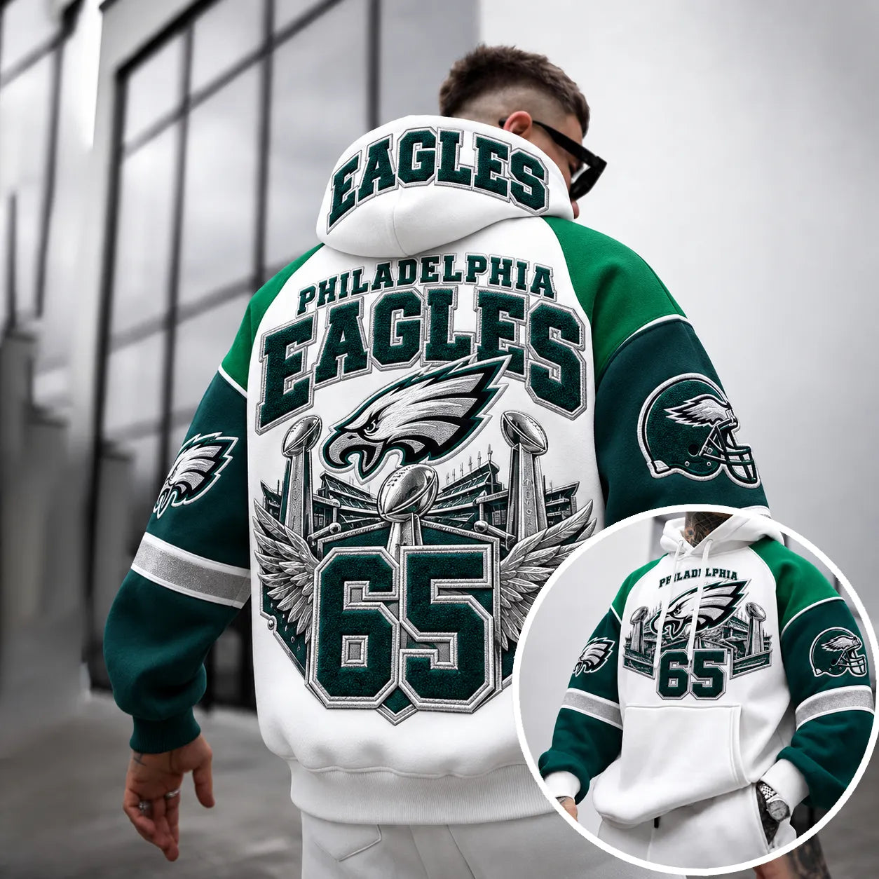 Rugby-print Hoodie