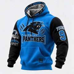 Rugby-print Hooded Sweatshirt