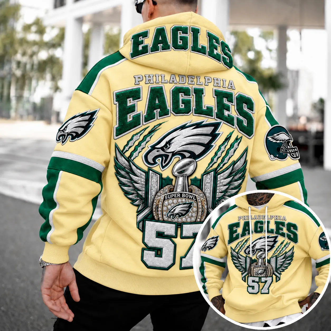 Rugby-print Hoodie