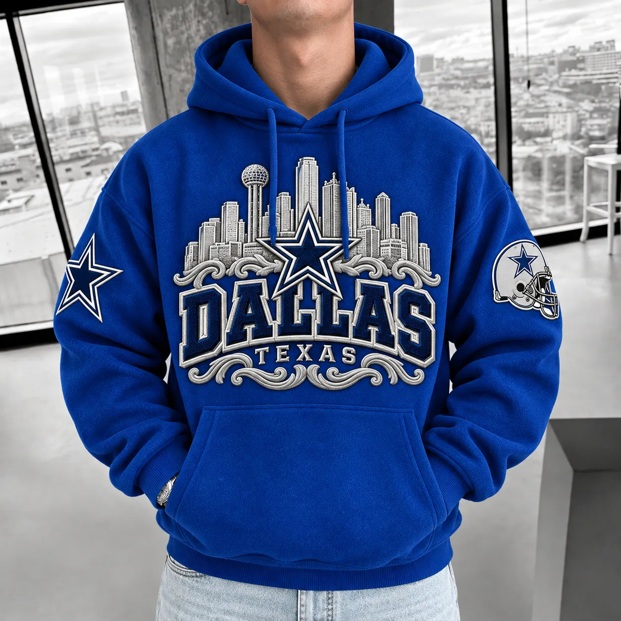 Rugby-print Hoodie