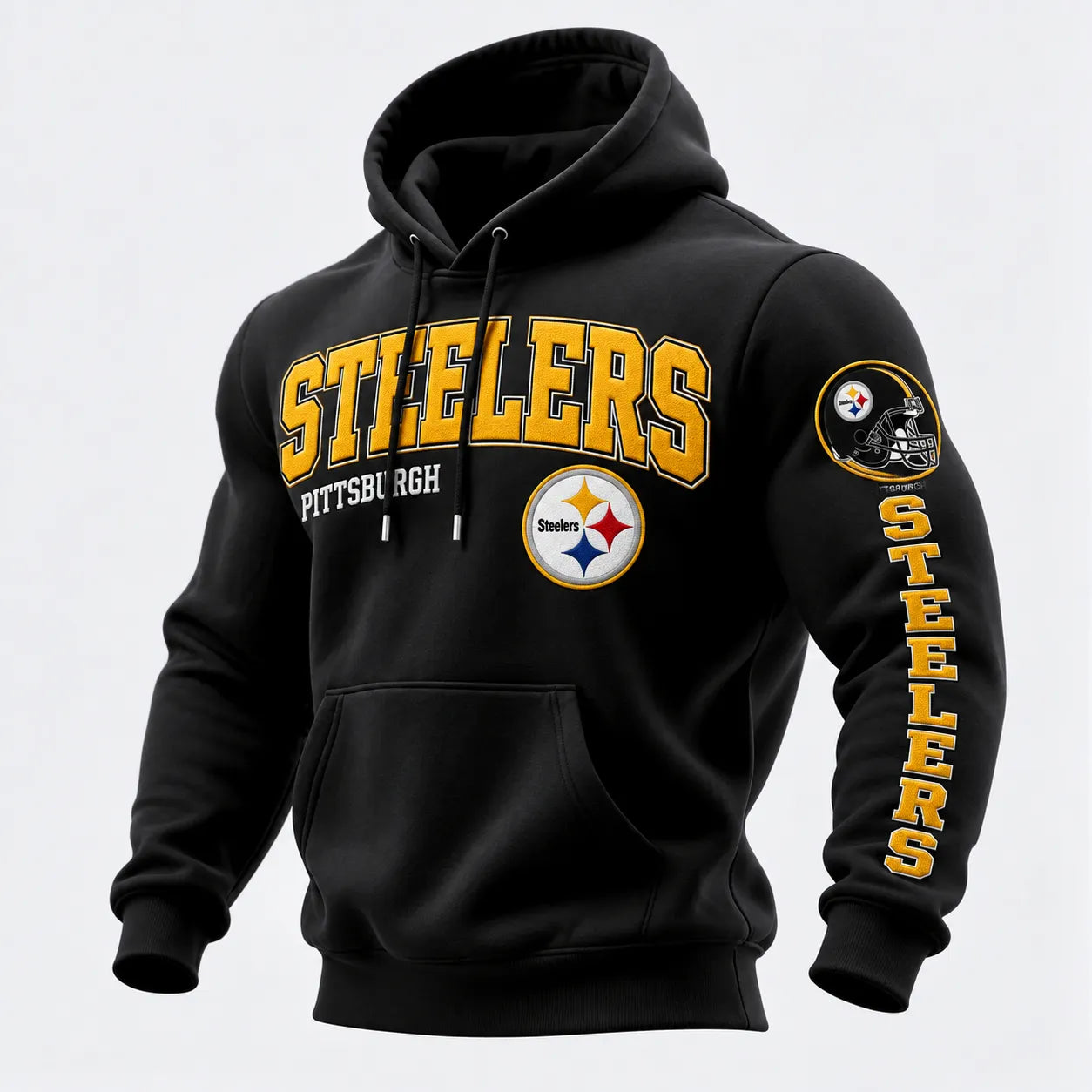 Rugby-print Hooded Sweatshirt